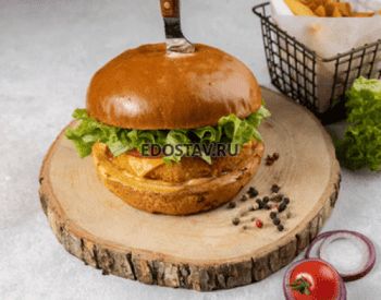 Бургер куриный с фри